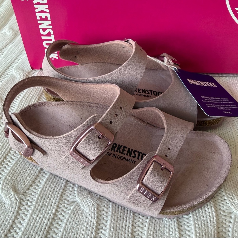 Birkenstock Roma Kids Sandal 8 Lavender Blush NEW Summer Slides Cute Girls Shoe - Picture 2 of 9